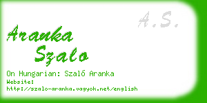 aranka szalo business card